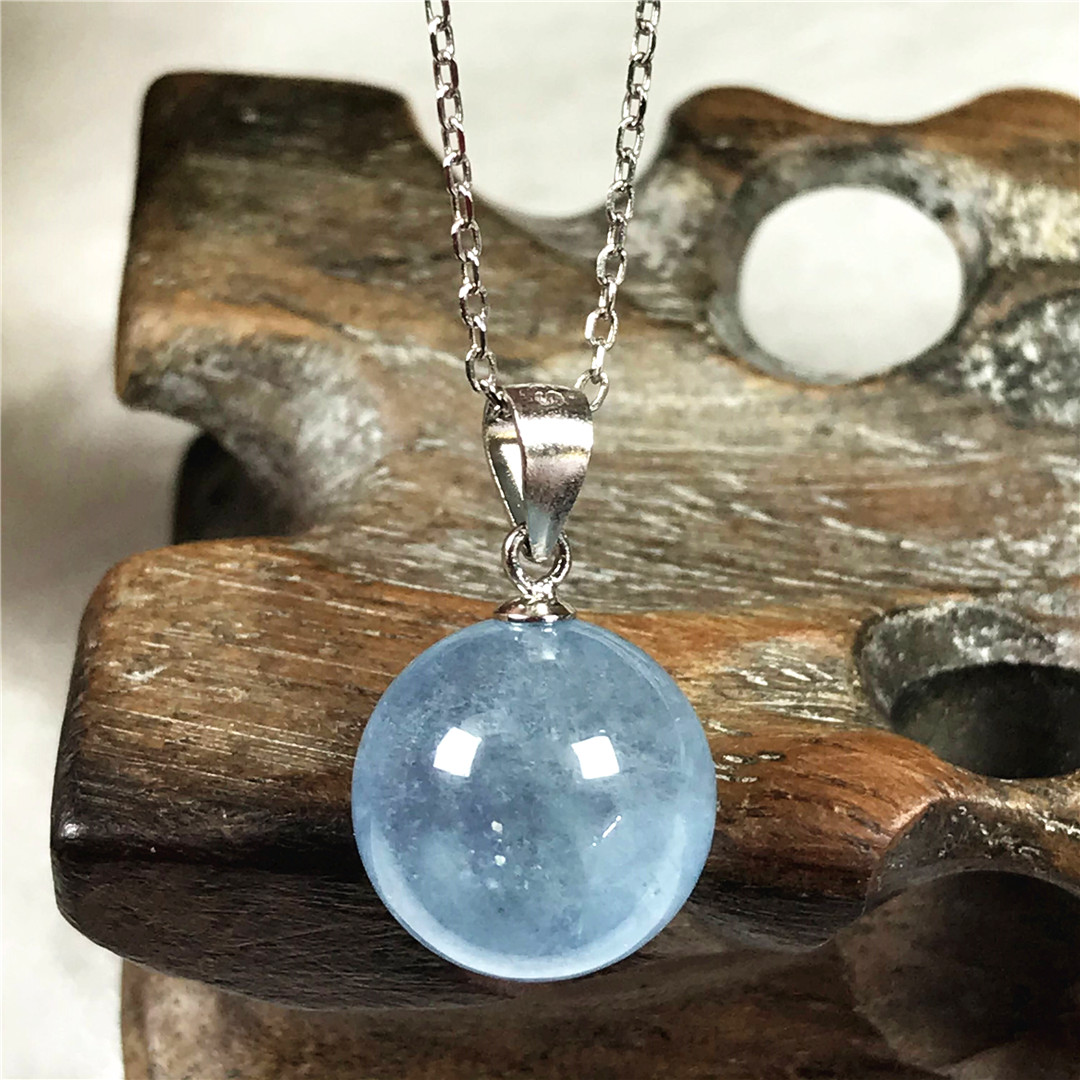 925 Sterling Silver Chain Necklace Men - 13Mm Tự Nhiên Thủy Xanh Dây
