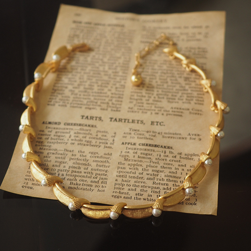 Pearl Choker Necklace Vintage - Europe and America French style light