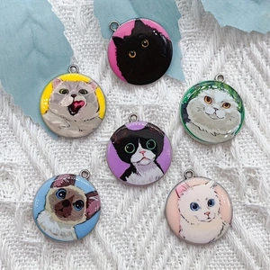 10pcs cartoon animal cat ename - đánh giá và giá Earrings