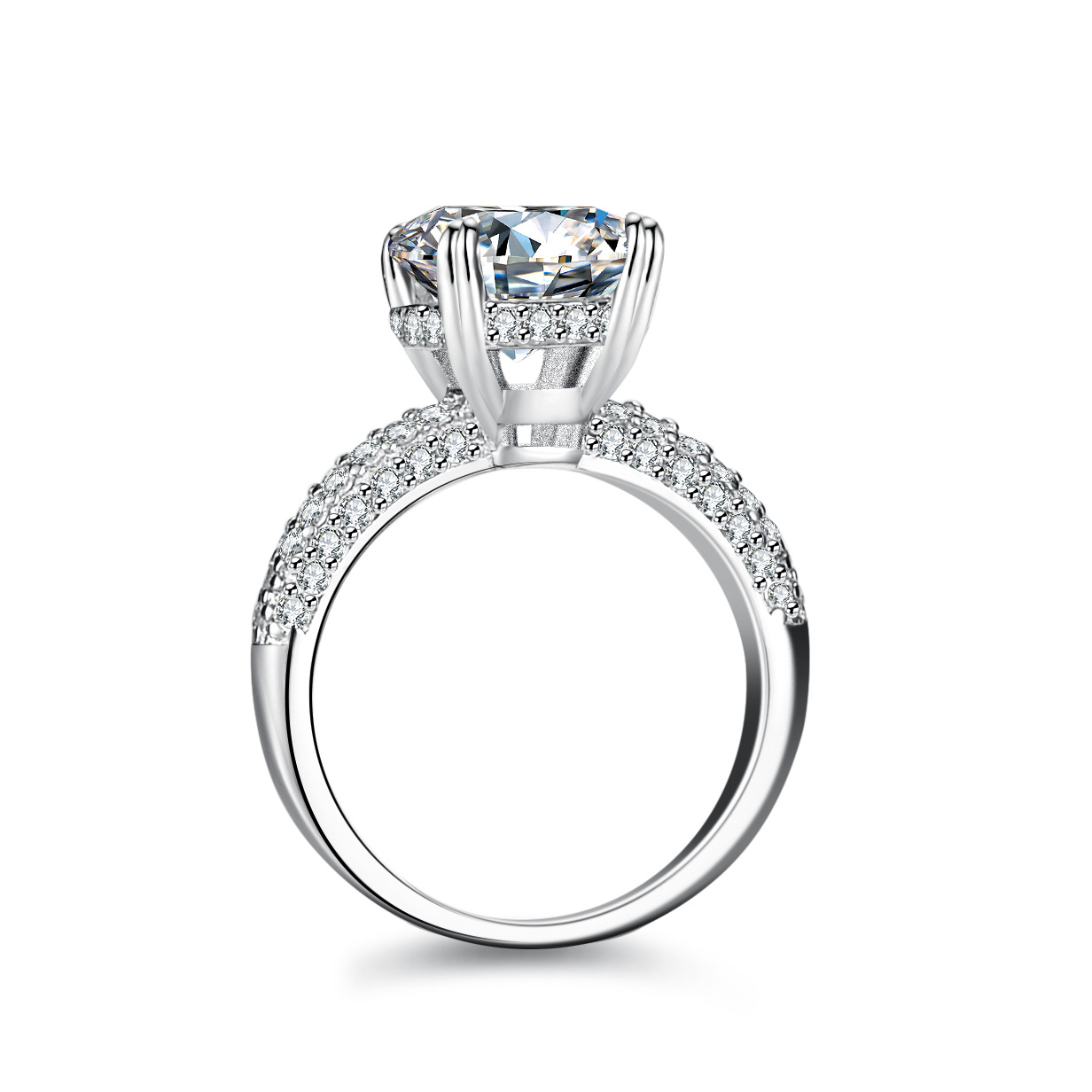 Alien 18K Gold Inlaid Moissani - đánh giá và giá Moissanite Engagement Ring 1 Carat