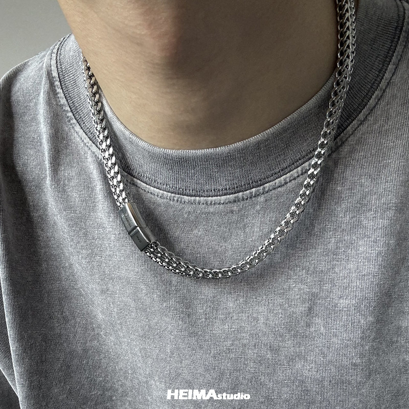 Hip-Hop Titanium Steel Double  - đánh giá và giá Cuban Link Chain 12Mm