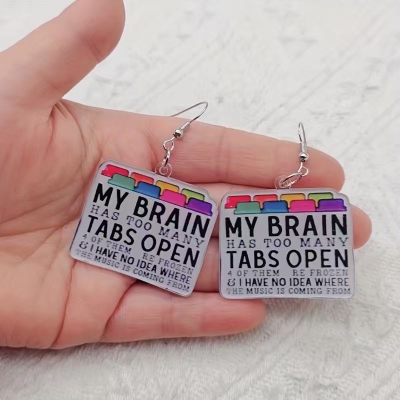 10pcs acrylic colored letter e - đánh giá và giá Earrings