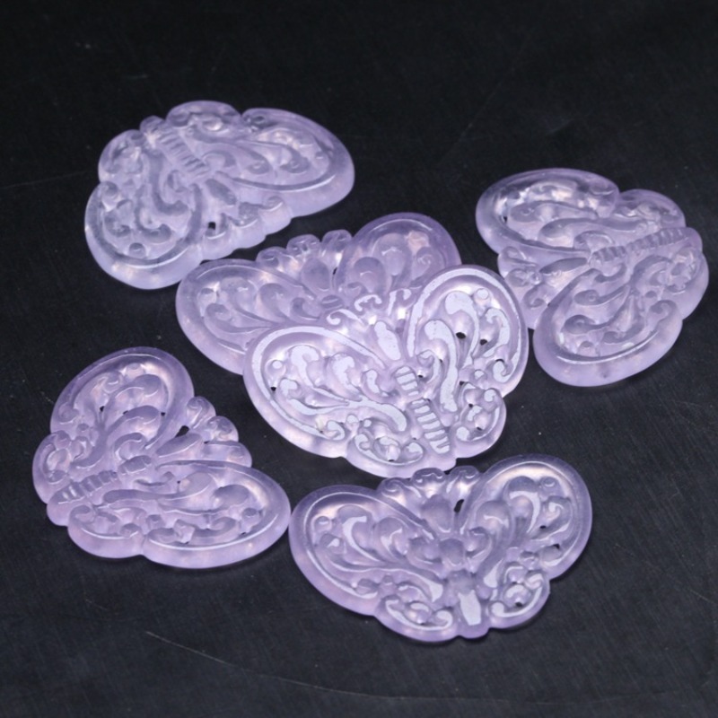 2pc Natural Purple Jade Hollow - đánh giá và giá Earrings