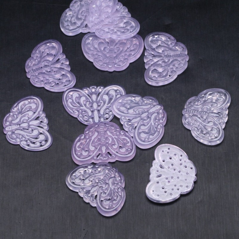 2pc Natural Purple Jade Hollow - đánh giá và giá Earrings