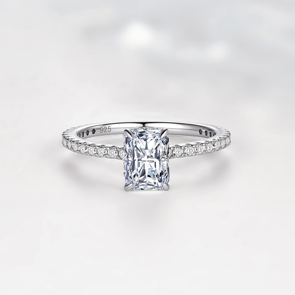 S925 Sterling Silver Simple Fo - đánh giá và giá Moissanite Engagement Ring 1 Carat