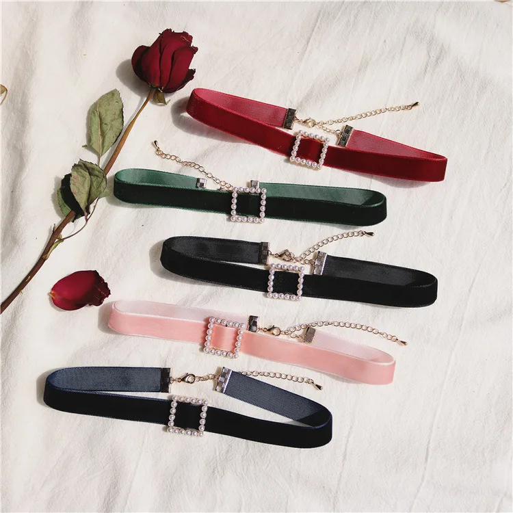 Cổ Ngọc Trai Nhung Chokers Dây - đánh giá và giá Pearl Choker Necklace Vintage