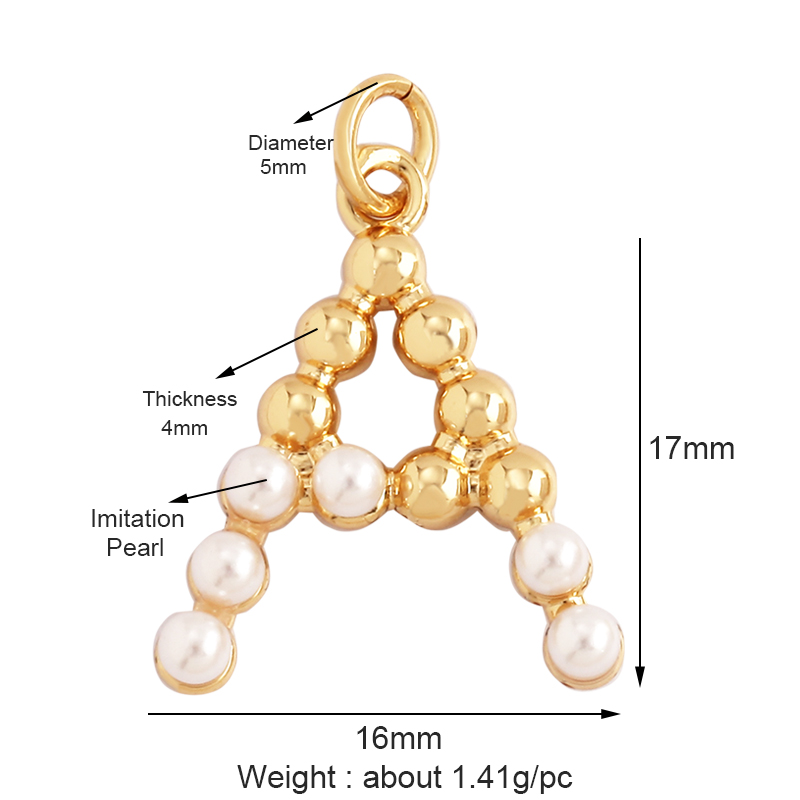 Fashion Simple Imitation Pearl - đánh giá và giá Initial Letter Necklace 18K Gold