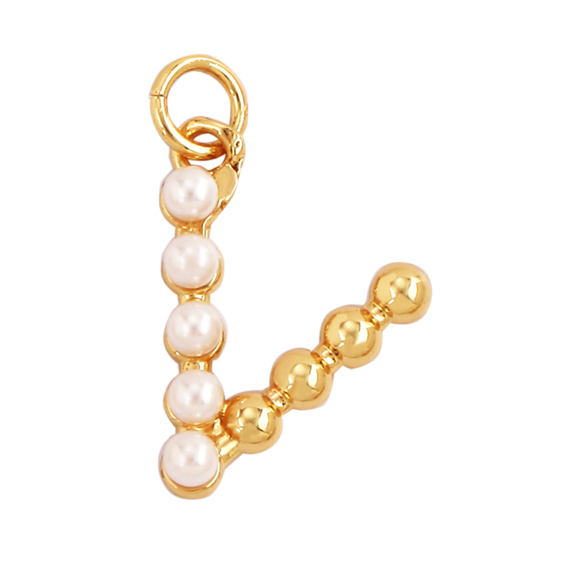 Fashion Simple Imitation Pearl - đánh giá và giá Initial Letter Necklace 18K Gold