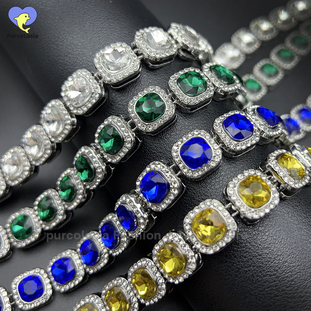 Brilliant Multi Colors Iced Ou - đánh giá và giá Cuban Link Chain 12Mm