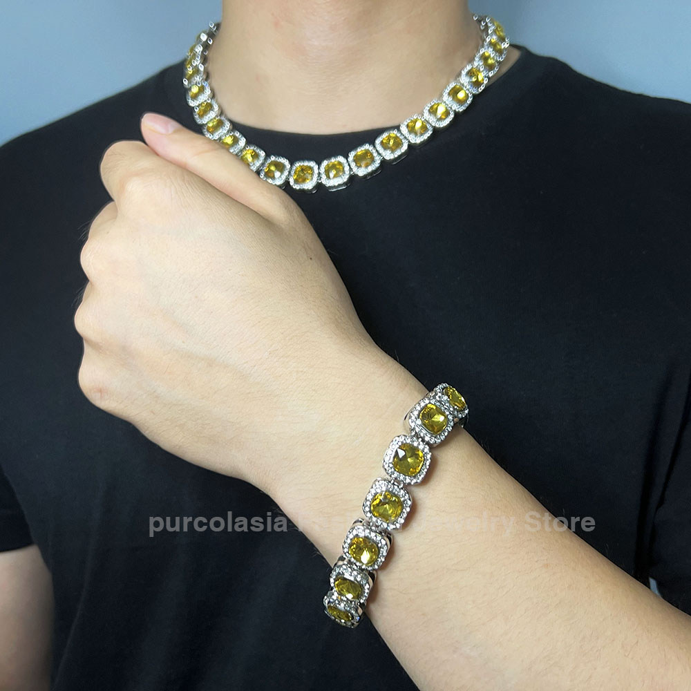 Brilliant Multi Colors Iced Ou - đánh giá và giá Cuban Link Chain 12Mm