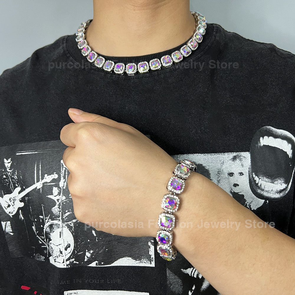 Brilliant Multi Colors Iced Ou - đánh giá và giá Cuban Link Chain 12Mm