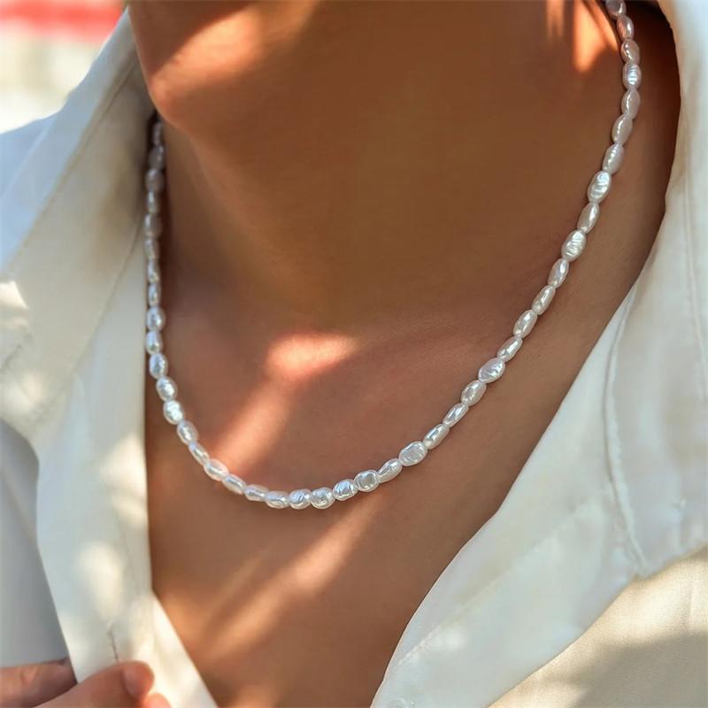 New Fashion Simple Imitation P - đánh giá và giá Pearl Choker Necklace Vintage
