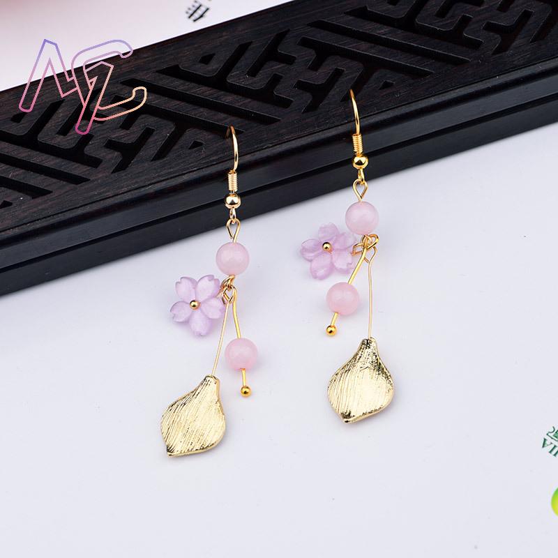 Pink Natural Jade Flower Earri - đánh giá và giá Earrings