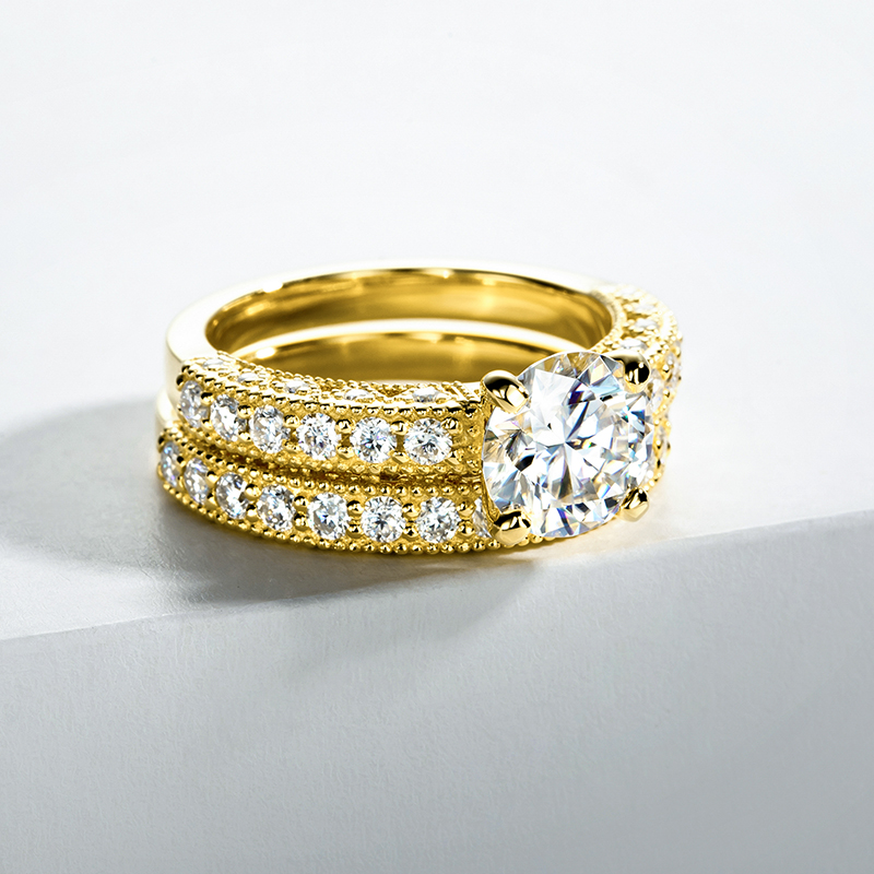 Ring Set For Women 925 Sterlin - đánh giá và giá Moissanite Engagement Ring 1 Carat