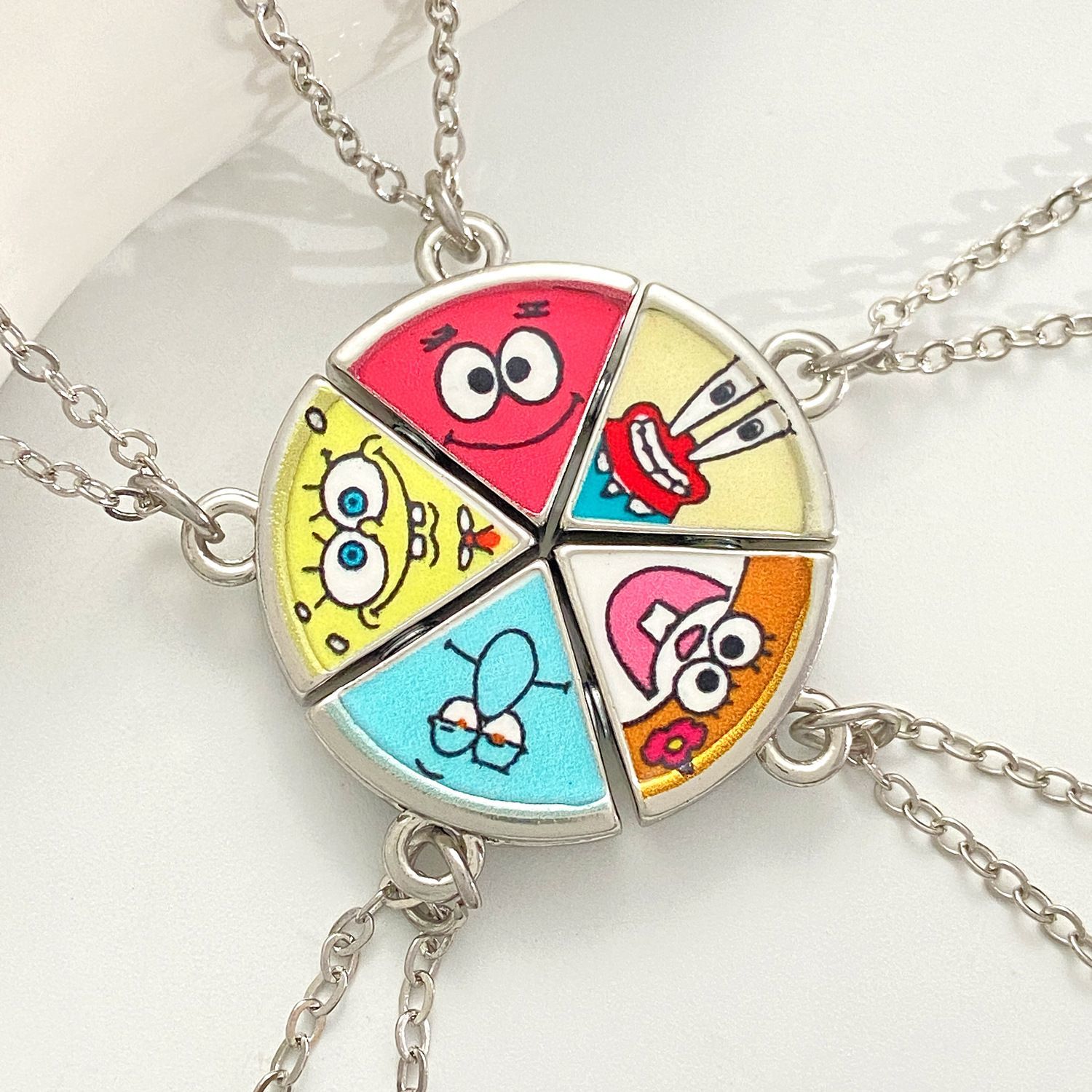 Cute Patrick Star Pizza Magnet - đánh giá và giá Anime Pendant Necklace
