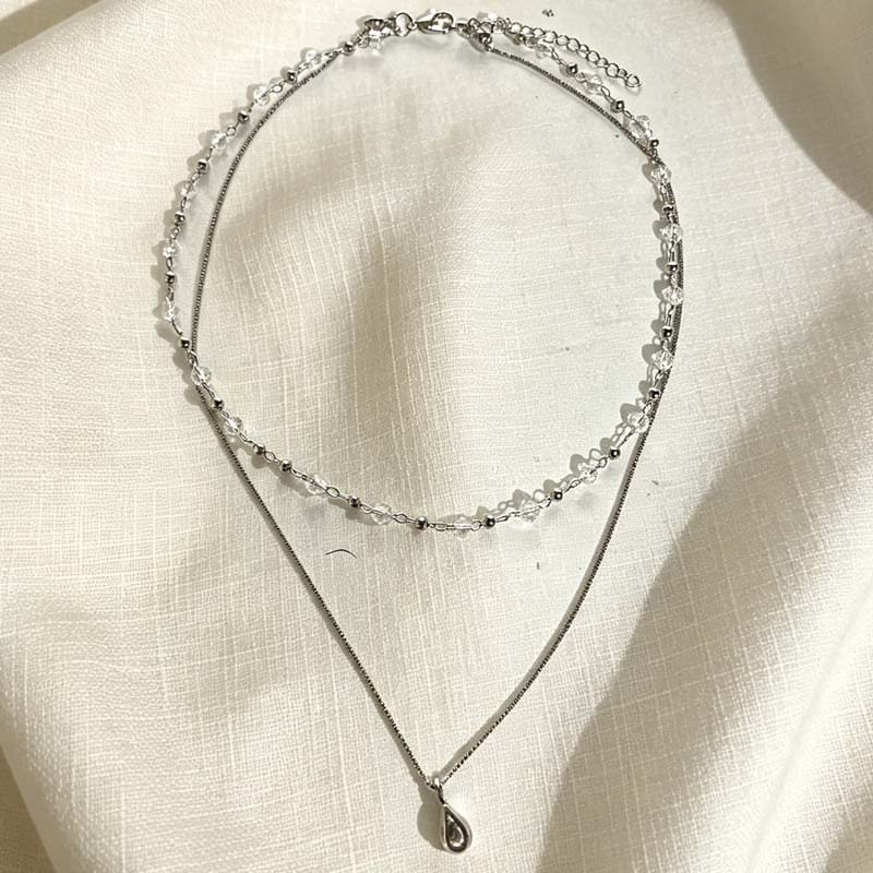 New Fashion Water Droplet Pend - đánh giá và giá Layered Pendant Necklace Aesthetic