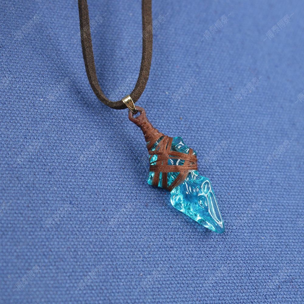 FF14 game cosplay props, blue  - đánh giá và giá Anime Pendant Necklace