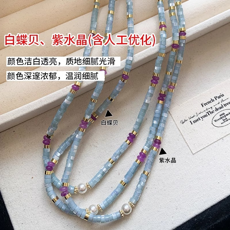 Minar Unusual Blue Natural Sto - đánh giá và giá Pearl Choker Necklace Vintage