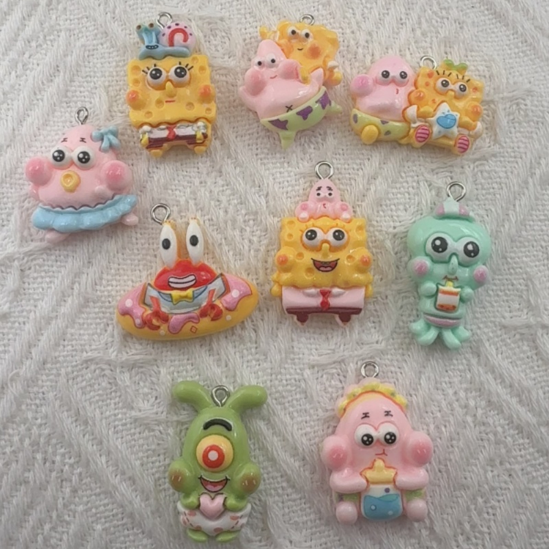 10pcs cartoon resin pendant, D - đánh giá và giá Earrings