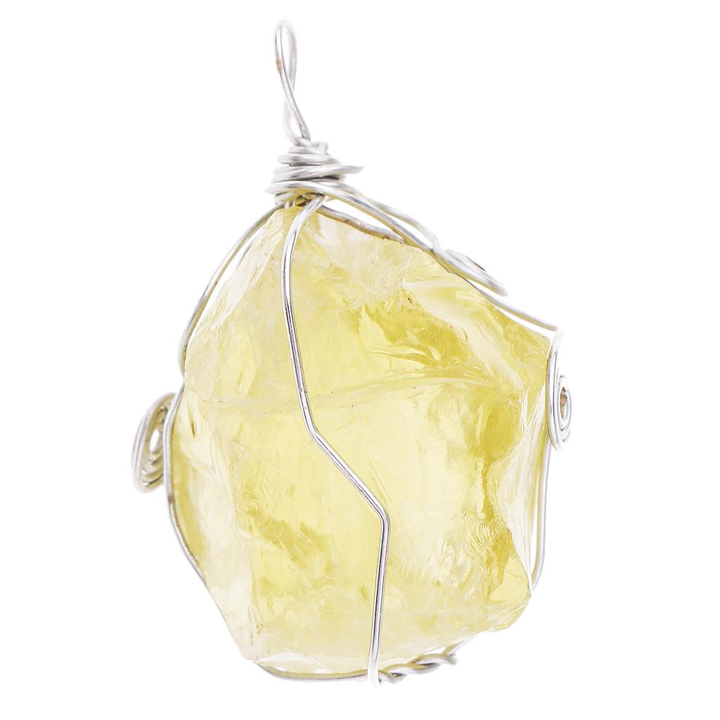 Citrine Pendant Natural Yellow - đánh giá và giá Crystal Pendant Necklace Natural Stone
