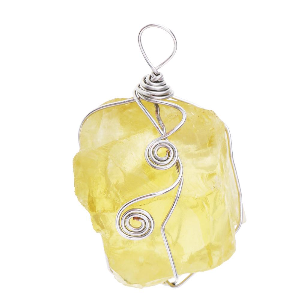 Citrine Pendant Natural Yellow - đánh giá và giá Crystal Pendant Necklace Natural Stone