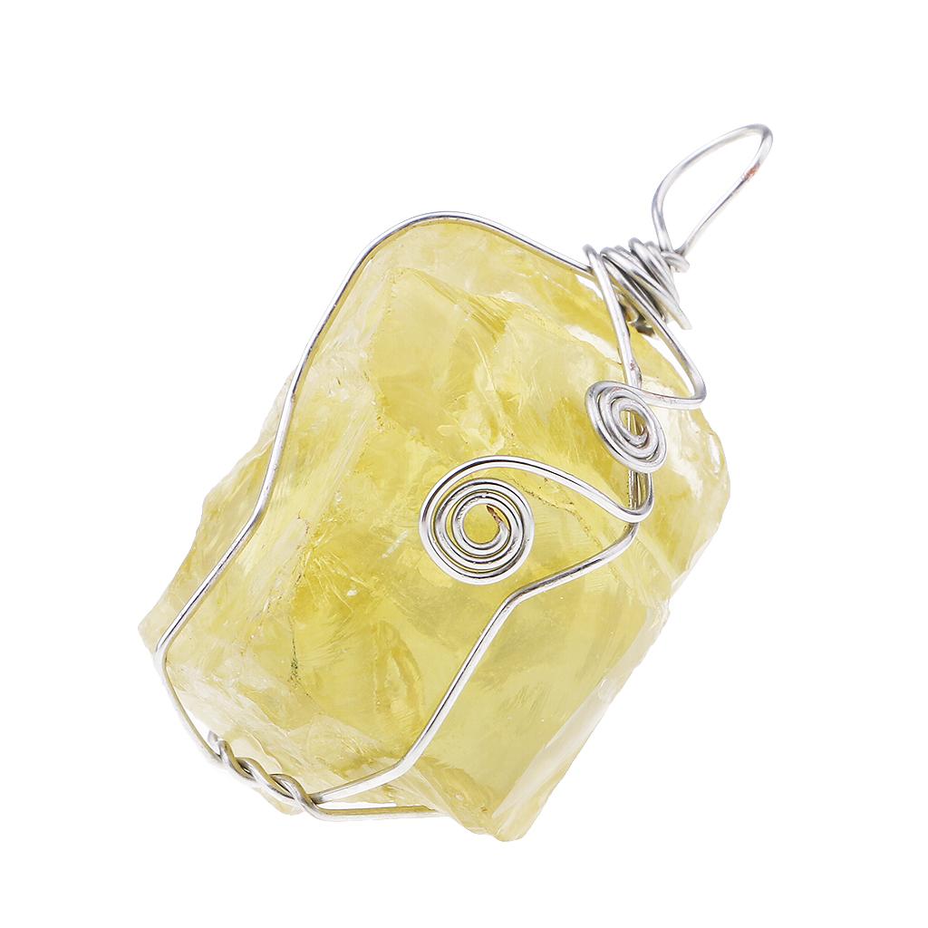 Citrine Pendant Natural Yellow - đánh giá và giá Crystal Pendant Necklace Natural Stone