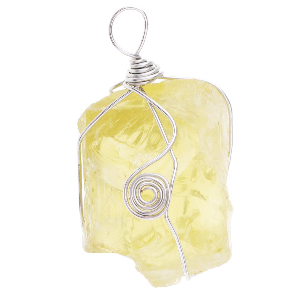 Citrine Pendant Natural Yellow - đánh giá và giá Crystal Pendant Necklace Natural Stone