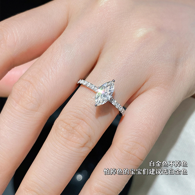 Luxury Real 1 Carat D Color Ma - đánh giá và giá Moissanite Engagement Ring 1 Carat
