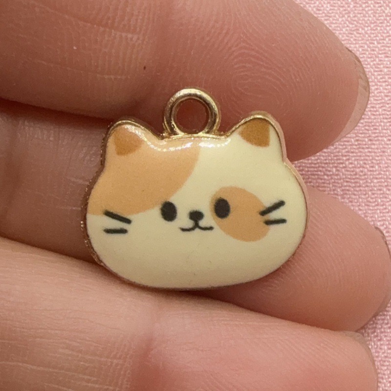 12pcs Printed Cat Head Alloy D - đánh giá và giá Earrings