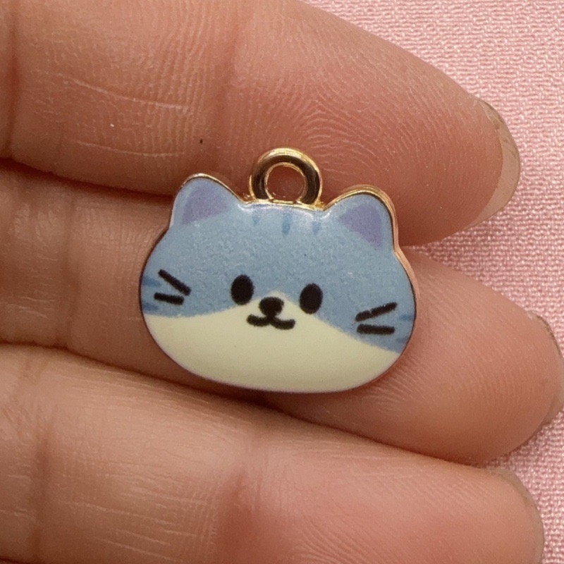 12pcs Printed Cat Head Alloy D - đánh giá và giá Earrings
