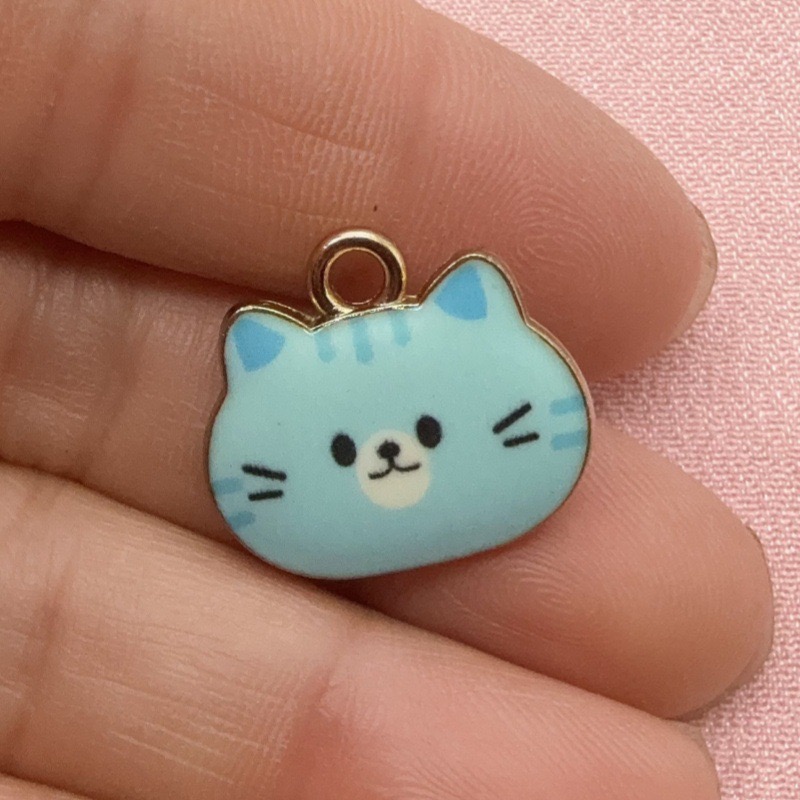 12pcs Printed Cat Head Alloy D - đánh giá và giá Earrings