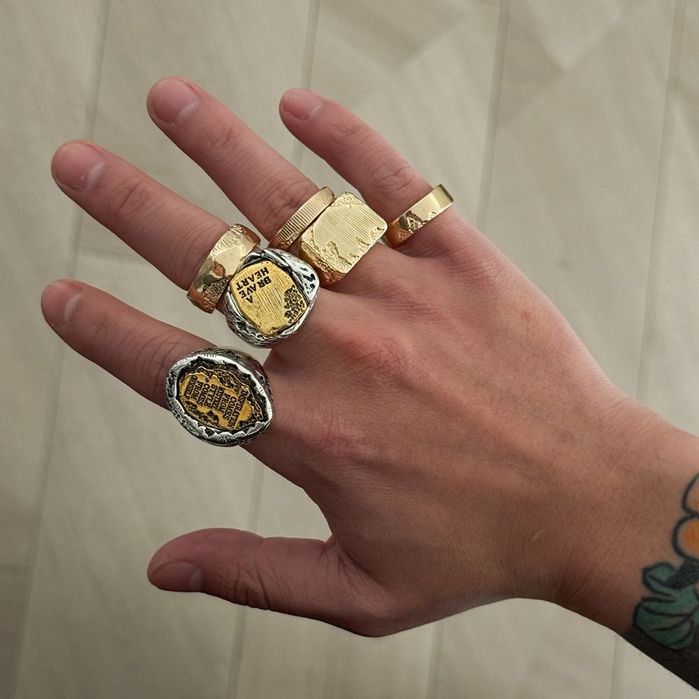 Finger Rings Sets 6Pcs/Set Geo - đánh giá và giá Vintage Punk Knuckle Rings Set