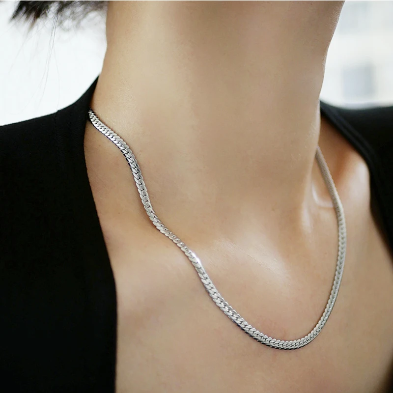 1pc 6 mm Men 925 sterling silv - đánh giá và giá Cuban Link Chain 12Mm