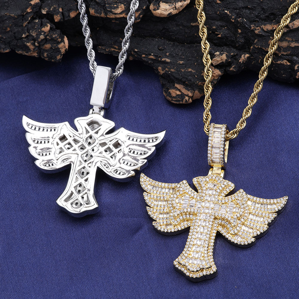 Hip Hop Full Diamond 18k gold  - đánh giá và giá Cross Pendant Necklace Gold