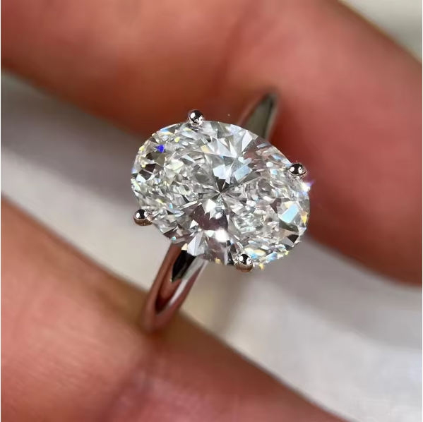 1/2/3 Carat Oval Cut Moissanit - đánh giá và giá Moissanite Engagement Ring 1 Carat