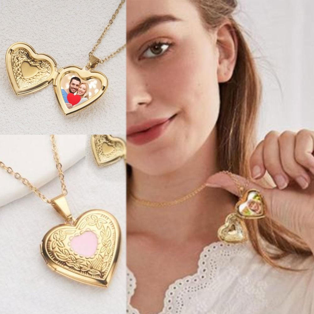 DIY Necklace Photo Picture Loc - đánh giá và giá Heart Locket Necklace Photo